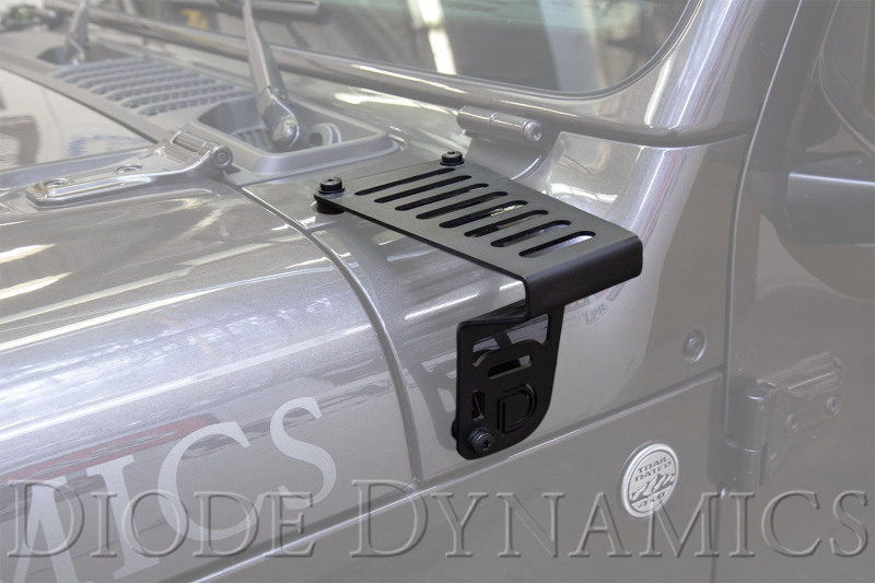 Jeep Wrangler LED Light Bar Kit - Diode Dynamics - SS6 Cowl - Amber - `18-`23